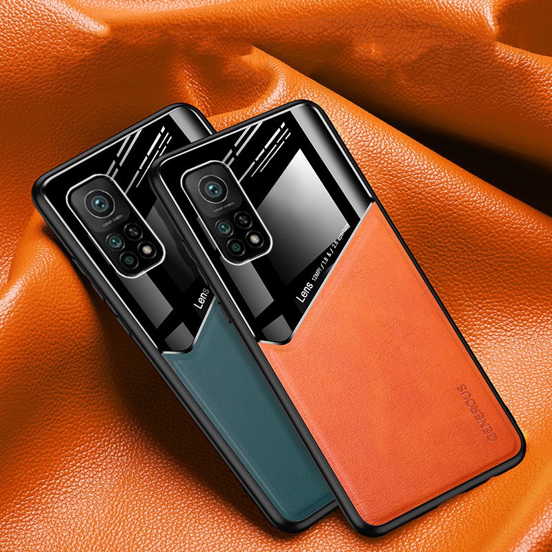 เคสโทรศัพท์มือถือ หนัง PU พร้อมกระจกติด สําหรับ Xiaomi 10T Pro Mi POCO