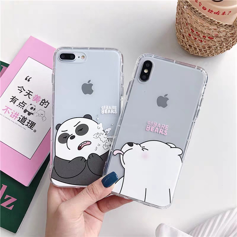We Bare Bears Clear Case for IPhone 6 6s 7 8 6Plus 6sPlus 7Plus 8Plus X