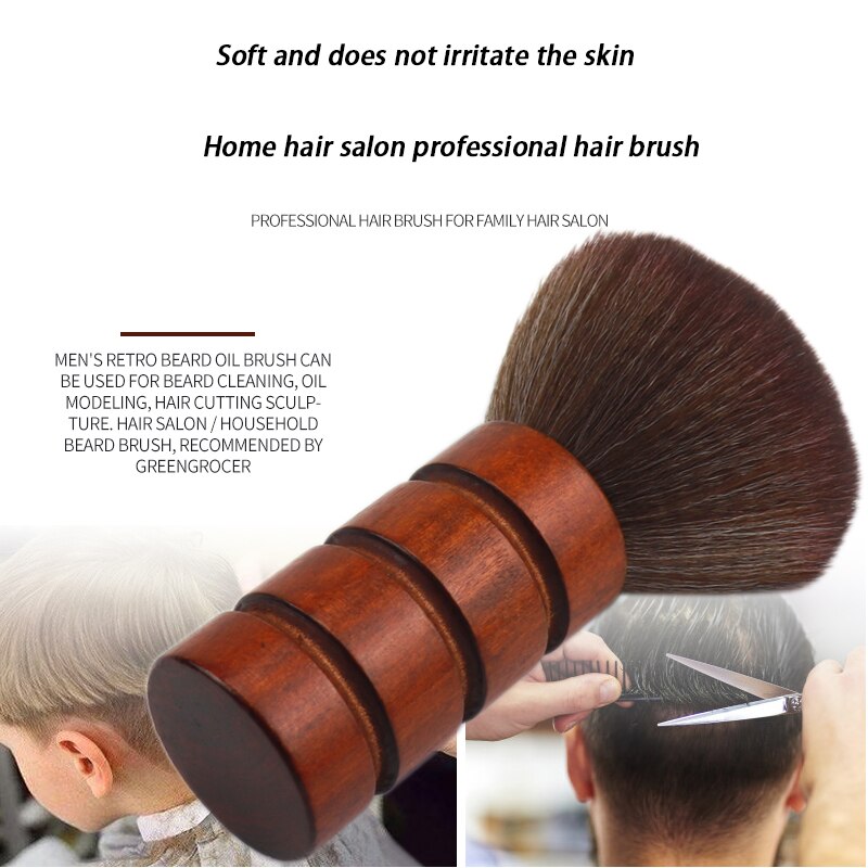Barber pure wooden handle broken hair brush haircut accessories hair