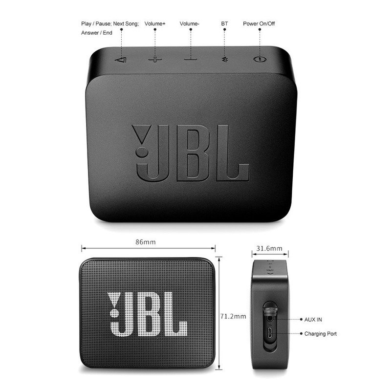 BnBK JBL GO2 GO 2 Wireless Bluetooth Speaker IPX7 Waterproof Outdoor