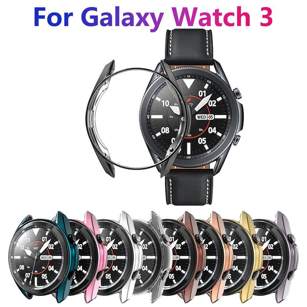 Case For Samsung Galaxy Watch 3 41mm 45mm TPU Bumper Cover Electroplated Watch Case Frame Guard