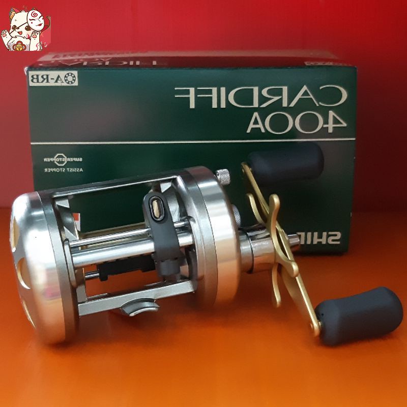 รอกตกปลา Shimano รุ่น Cardiff 400A ขวา และ 401A ซ้าย รอกตกปลาบ่อ หน้า