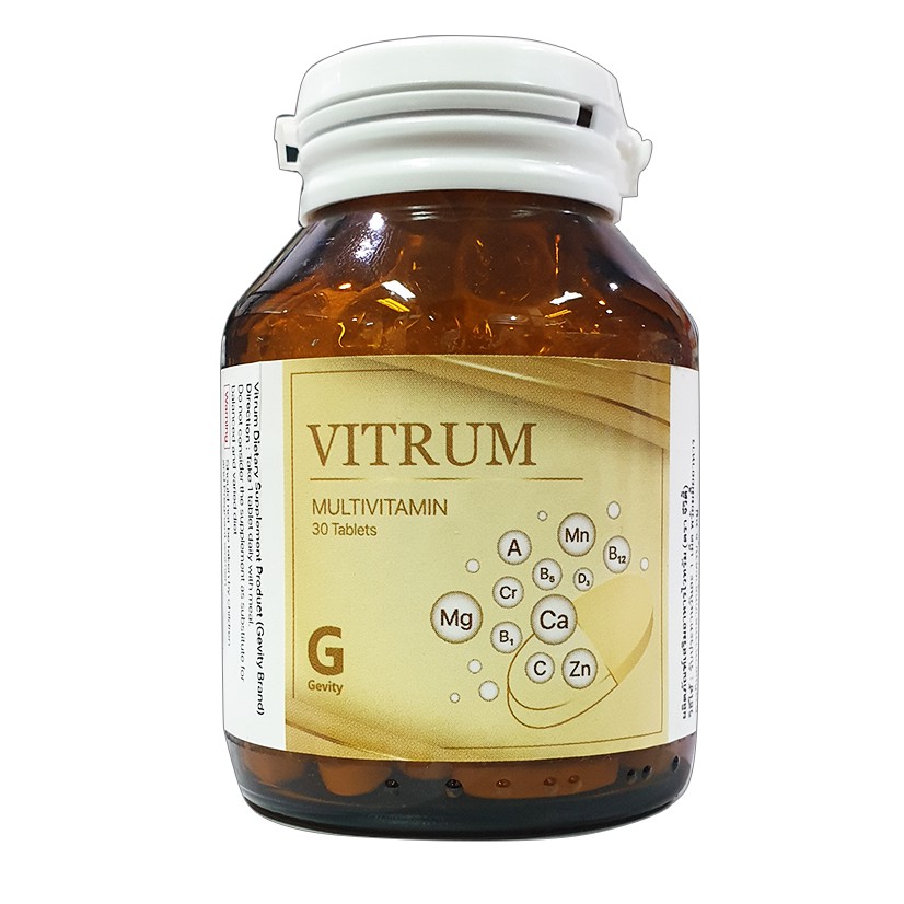 GEVITY Vitrum Multivitamin 30'S ผลิตภัณฑ์อาหารเสริมไวทรัมในเครือ BDMS
