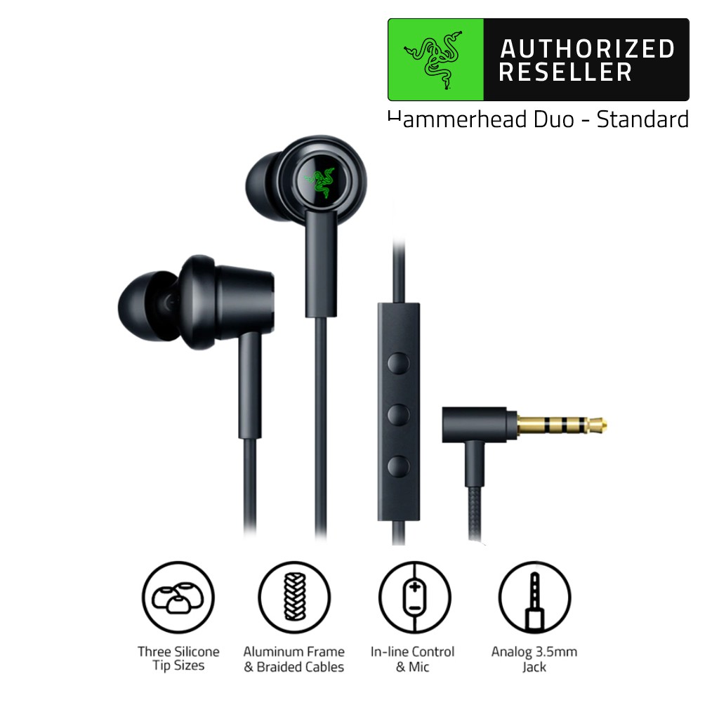 Razer Hammerhead Duo InEar Wired Gaming Earphones with