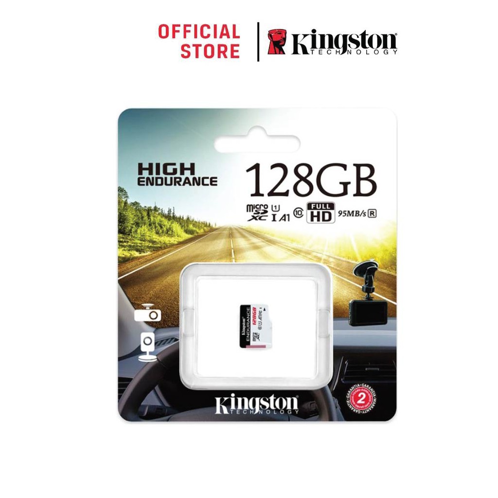 Kingston 128GB กล้องติดรถและวงจรปิด High Endurance microSD Card (SDCE