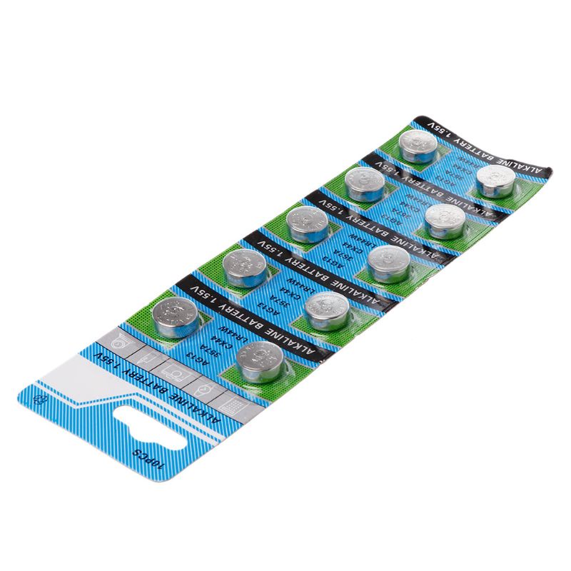 10cs AG13 A76 LR44 357A S76E G13 Button Coin Shaed Cell Battery 1.55V