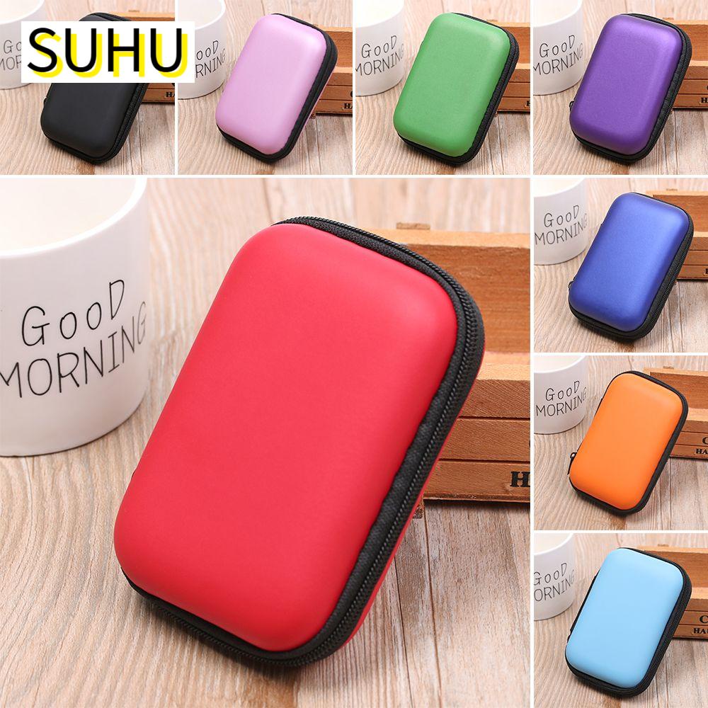 SUHU Mini Coin Purse Earbuds Storage Box Earphone Bag Portable