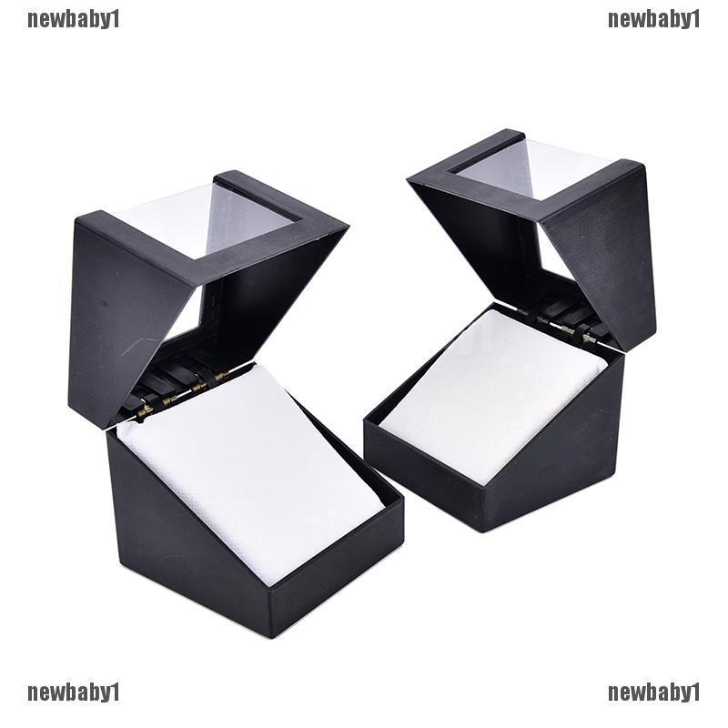 1pc wrist watch box 7878mm plastic earring display storage holder