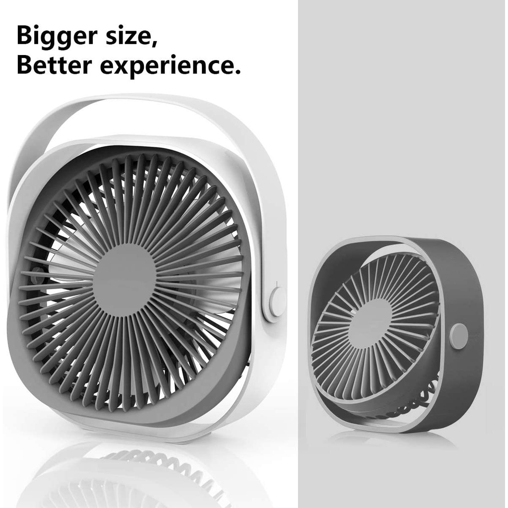 Small Handheld Fan For School Home 3 Speeds Quiet Operation Usb Cable
