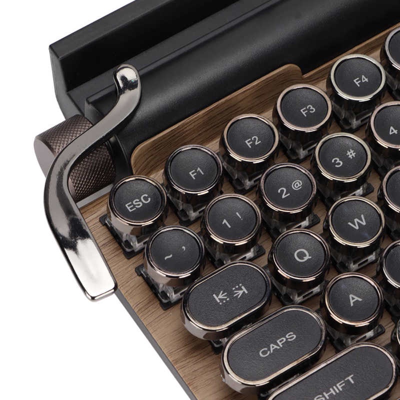 Retro Typewriter Keyboard Support Wireless Mechanical Keyboards 83 Keys