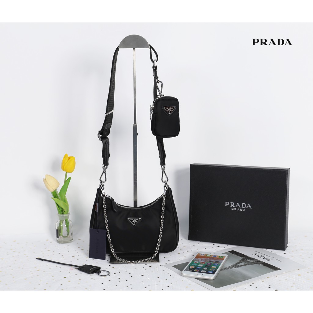 Prada nylon hobo crossbody bag Shopee Thailand