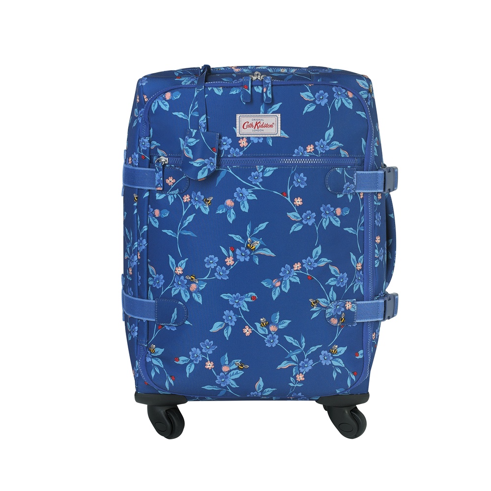 Cath Kidston Four Wheel Cabin Bag Greenwich Flowers Midnight Blue