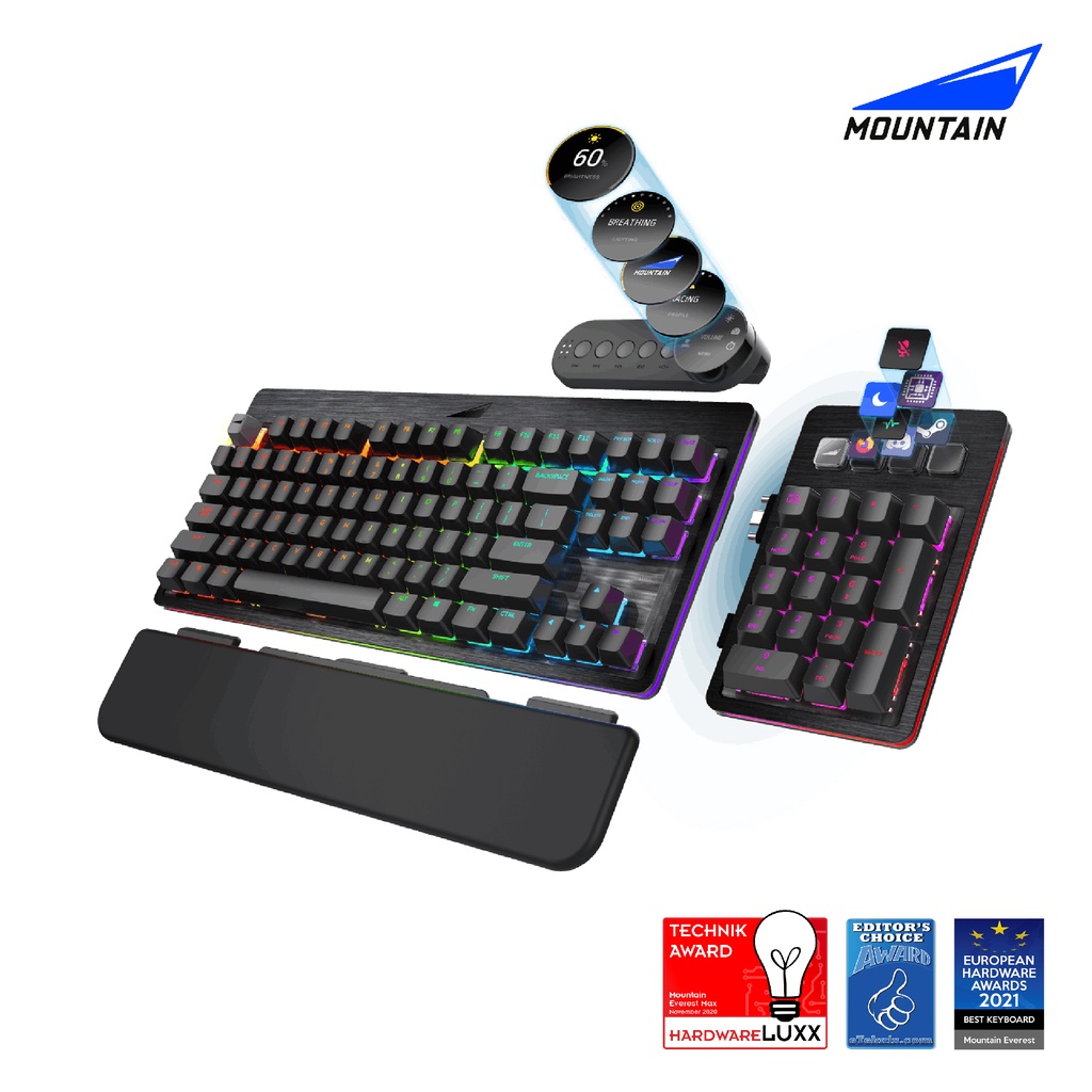 MOUNTAIN Everest Max Modular RGB Gaming Keyboard US Layout Cherry