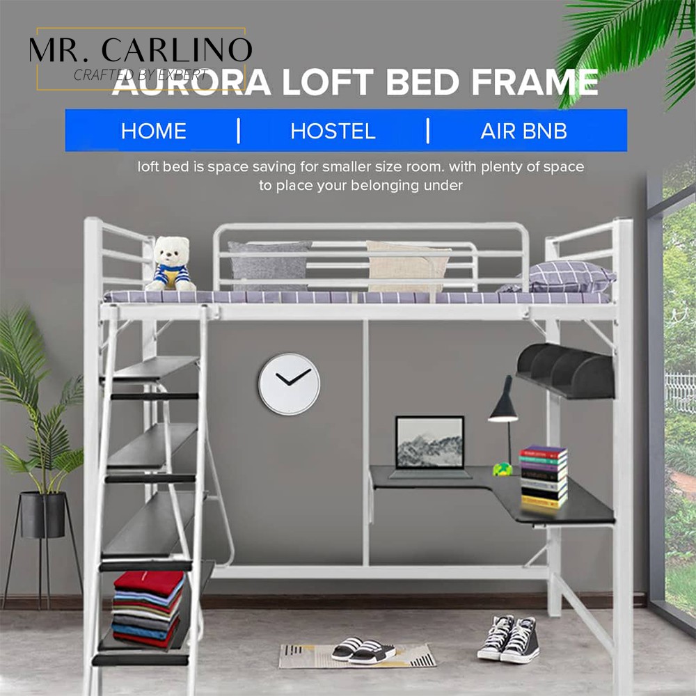 MR.CARLINO Aloha Loft Bed Frame เตียง โครงเตียง ชั้นลอย มีชั้น2 เตียง