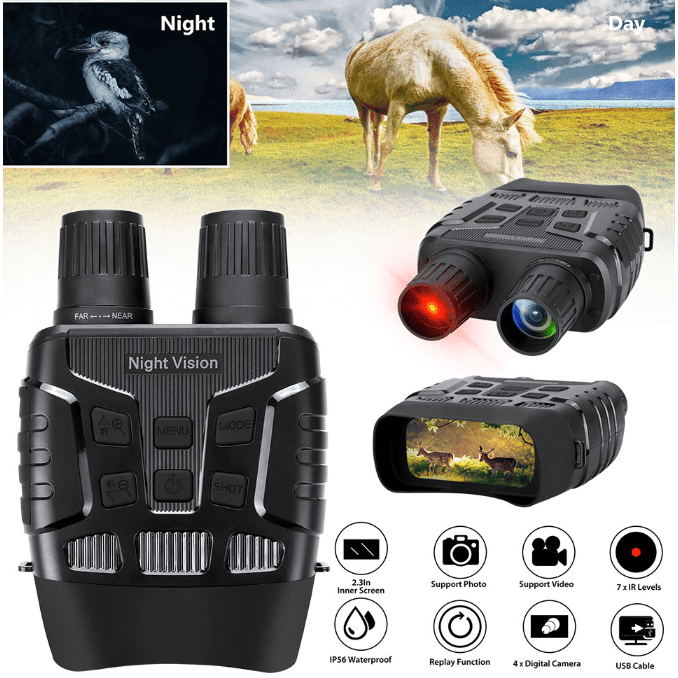HD 4x Digital Night Vision Infrared Hunting Binocular Scope IR Camera