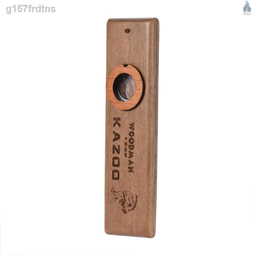 [In Stock] Handmade Wooden Kazoo Wood Harmonica with Metal Storage Box Musical Instrument Toy