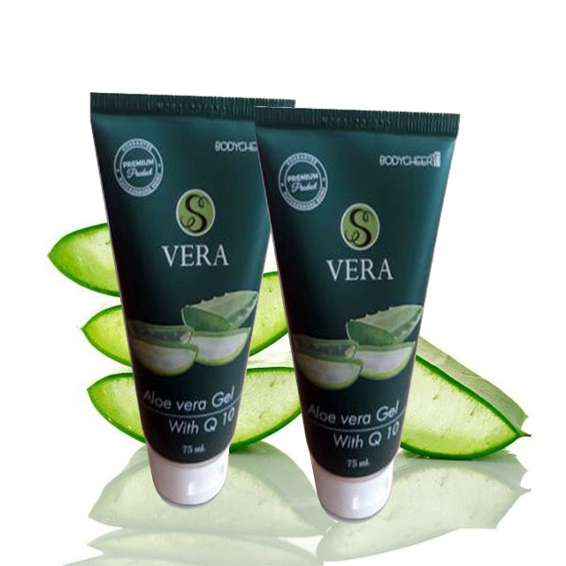 S VERA Aloe vera Gel With Q10 เจลว่านหางจระเข้ พืชมหัศจรรย์ เพื่อการ