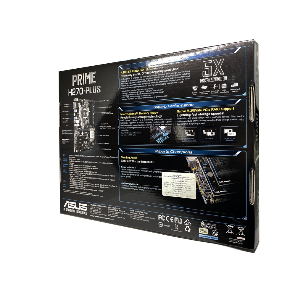 เมนบอร์ด Mainboard ASUS Prime H270 Plus ประกัน JIB/Synex boonyeun7710
