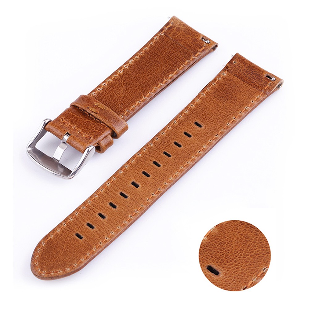 Quick Release Leather Watch Band Genuine Leather Watch Strap 18mm 20mm