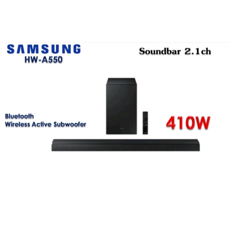 Samsung Soundbar HWA550/XT 2.1ch 410W Wireless Active Subwoofer HW