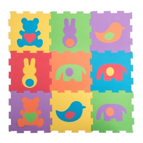 Piso Goma Eva Alfombra Encastrable Love Bebe 30X30 Cm X10U | Shopee Argentina