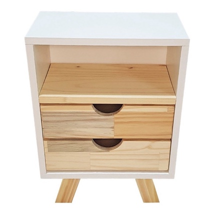 Mesa De Luz Escandinava - Vintage Nordica En Melamina Y Pino | Shopee Argentina