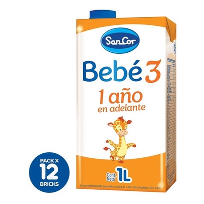 Leche Sancor Bebe 3 Nutricion Completa 1 Lt X 12 Unidades | Shopee Argentina