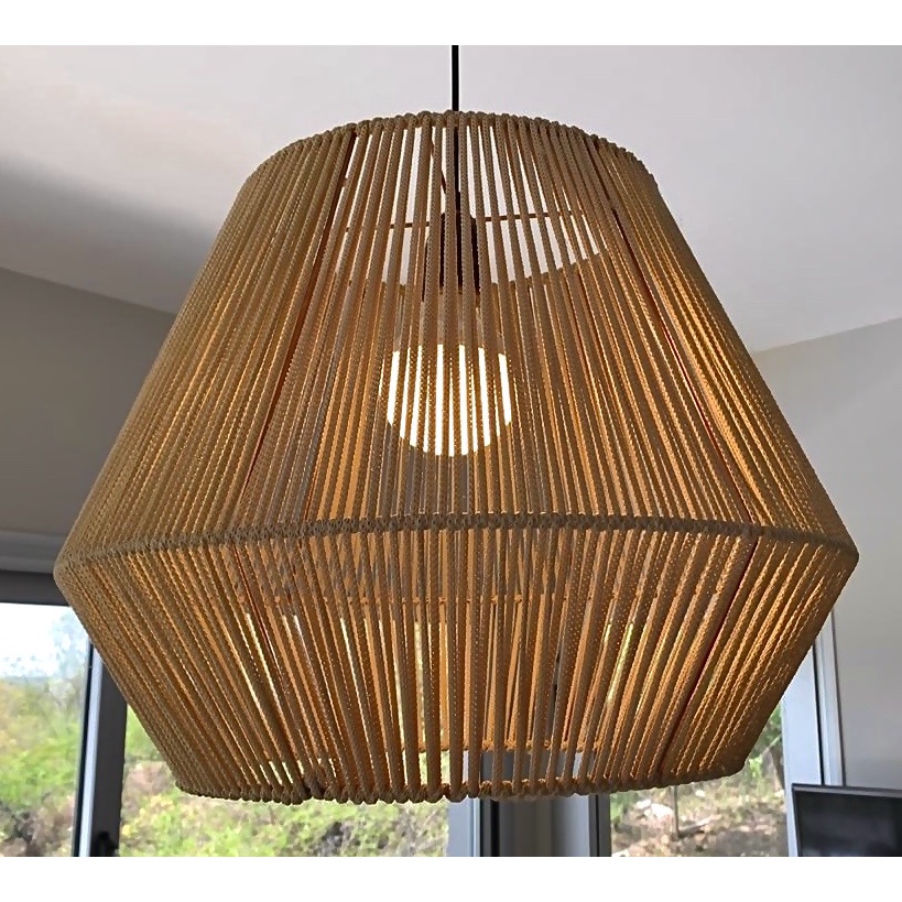 Lampara colgante Hilo/Yute 40cm de diametro x 30 de alto Premium