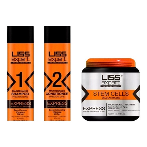 Kit Liss Expert Alisado Celulas Madres 1000Ml + Sh Y Aco | Shopee Argentina