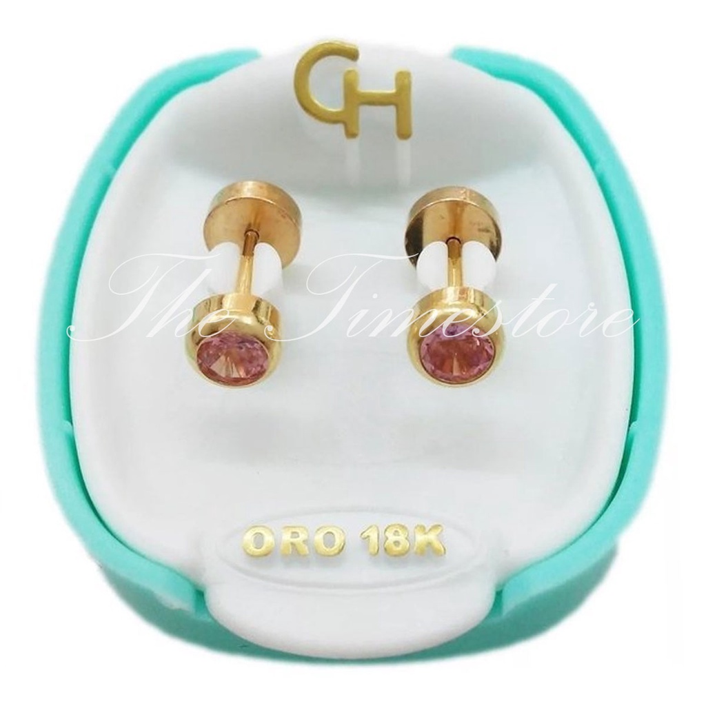Aros Abridores Bebe Oro 18Kts Tubo C/Cubic 5Mm Ch-193 | Shopee Argentina