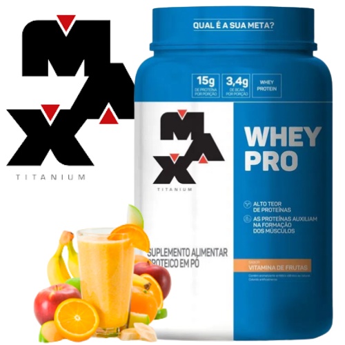 Max Titanium Whey Pro 1Kg Todos os Sabores Shopee Brasil