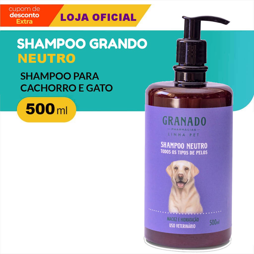 Granado Pet Shampoo Para Cachorro e Gato Neutro 500ML Shopee Brasil