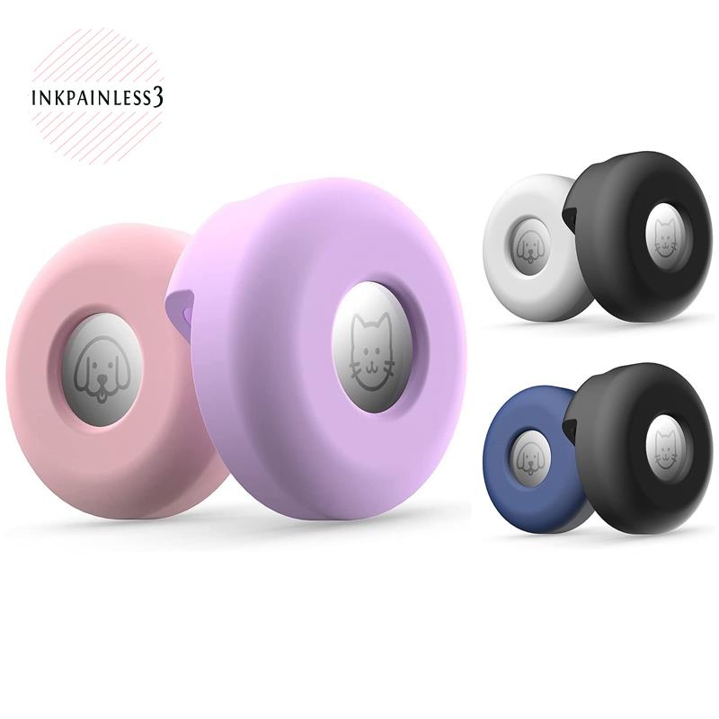 Dog Collar(2 Pack), Silicone Pet Collar Case for Apple Airtags , Anti