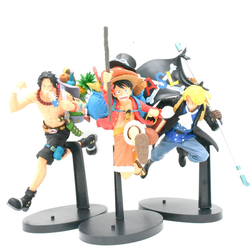 Kit 3 Action Figures One Piece (Luffy, Ace e Sabo) Shopee Brasil