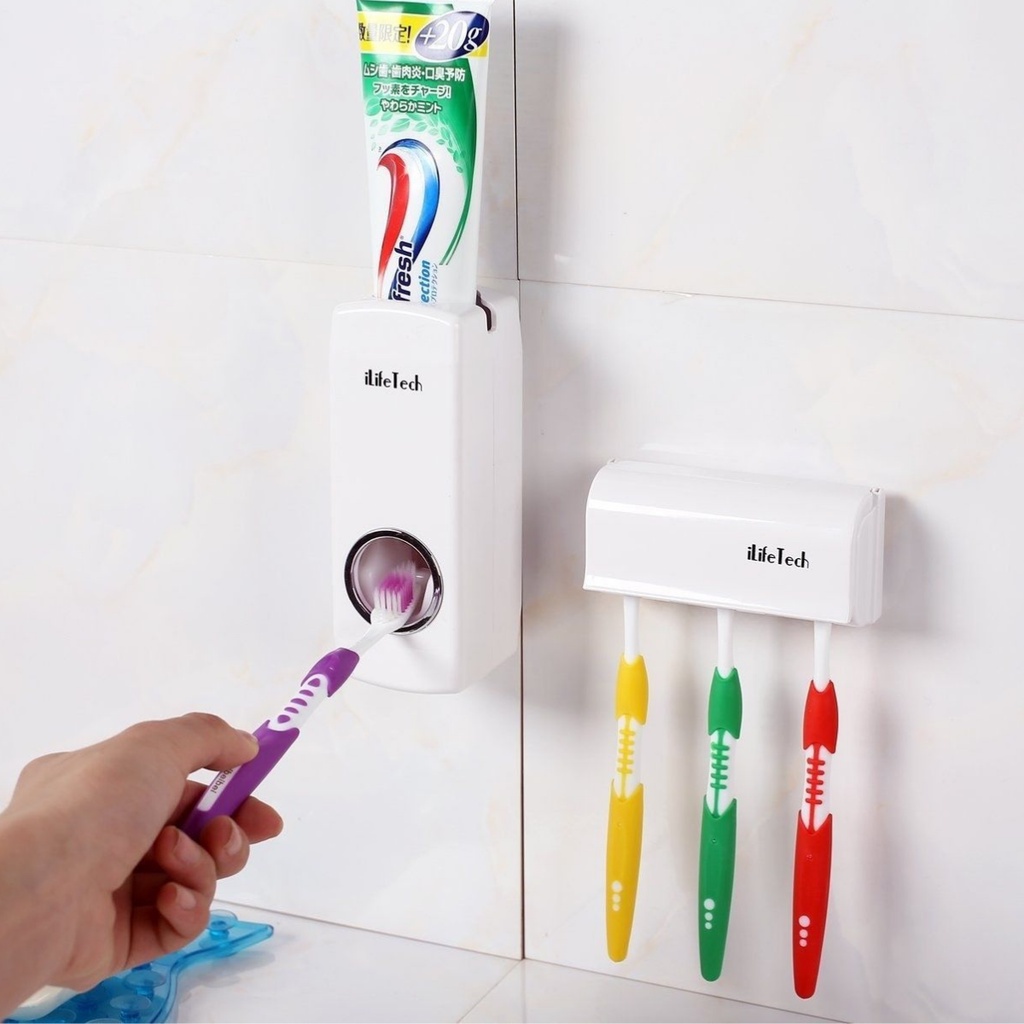 Dispenser Aplicador Pasta Dente Creme Dental Escovas Suporte Shopee
