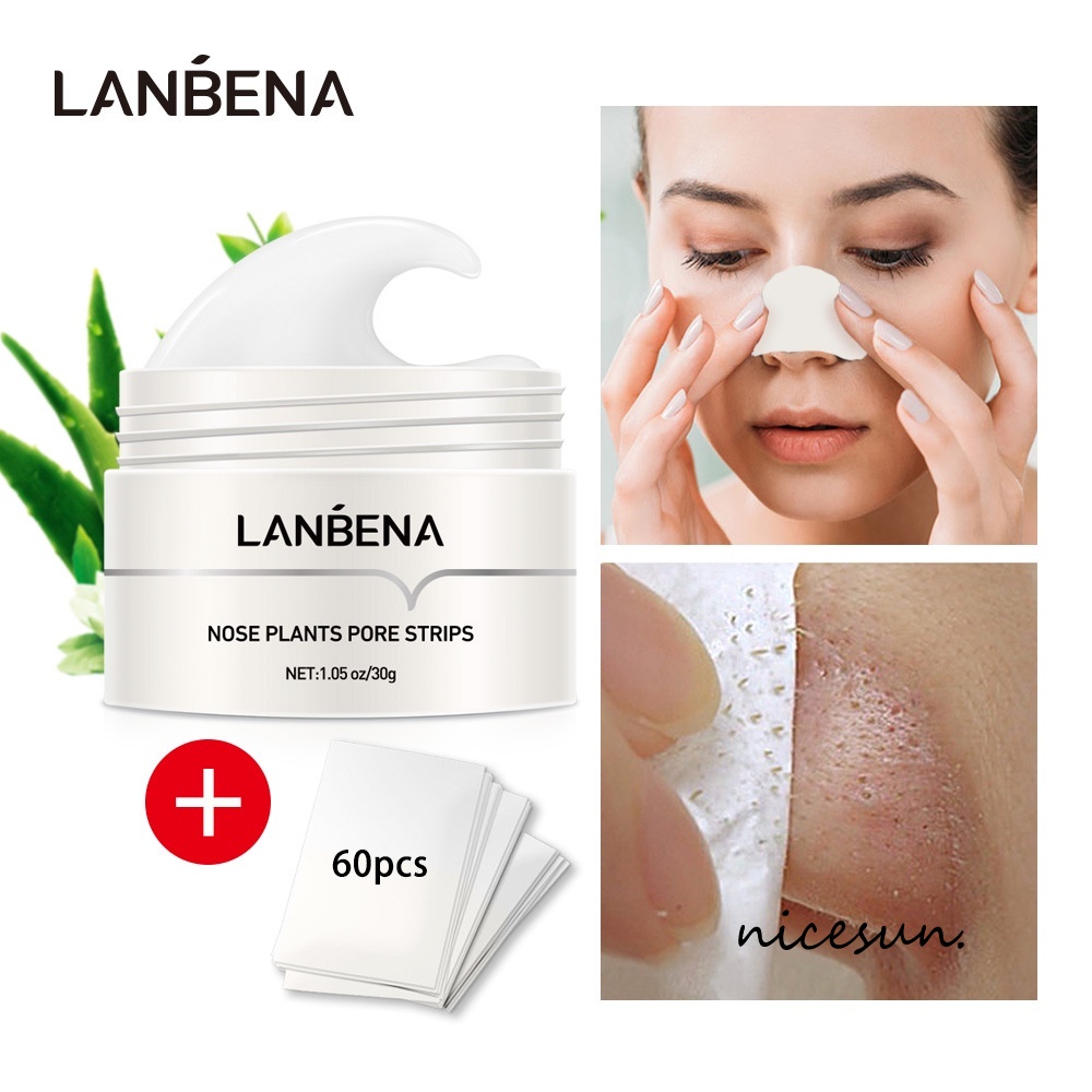 LANBENA blackhead nose patch 60psc paper to remove blackheads Cuidados