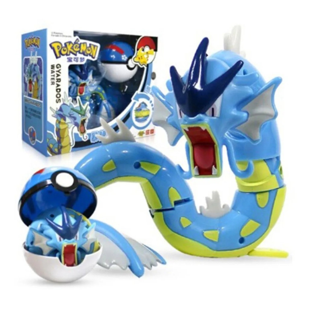 Pokebola Tamanho Real Com Gyarados Articulado Dentro Grande Shopee Brasil