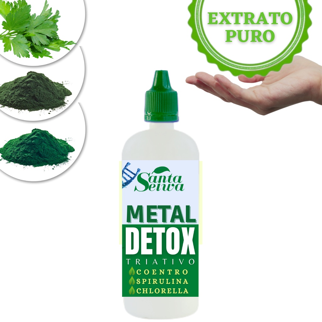 Metal Detox Triativo Tintura Coentro, Spirulina, Chlorella Shopee