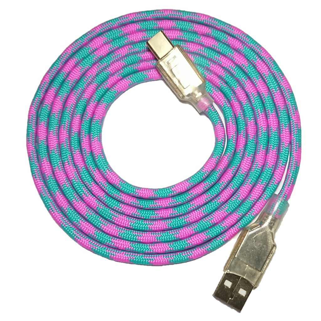 Cabo Paracord Linha Profissional USBC / MicroUSB / MiniUSB