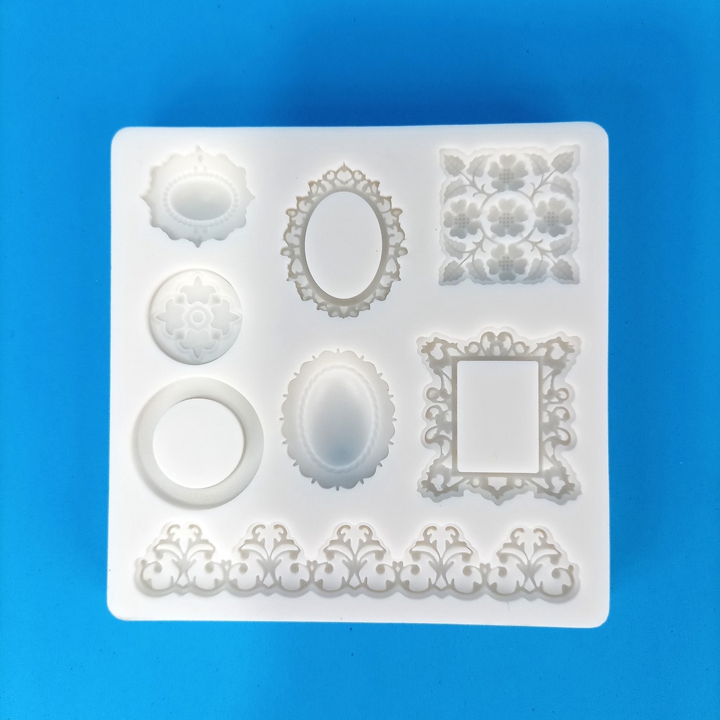 Molde de Silicone Moldura Biscuit Pasta Americana Confeitaria