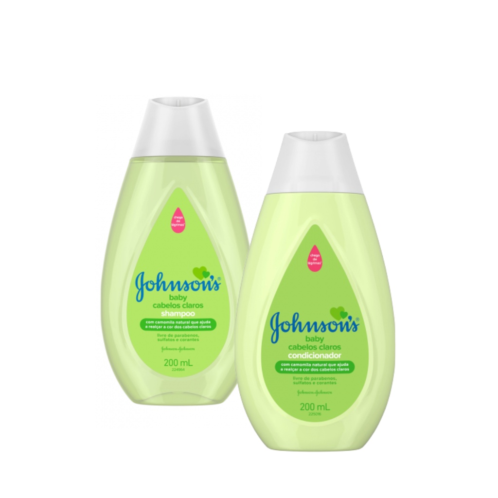 Kit johnsons baby camomila cabelos claros 200ml cada shampoo e condicionador Shopee Brasil