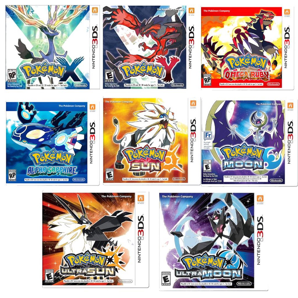 Jogos nintendo 3ds 2ds new 3ds xl pokemon x, y, alpha shapphire, moon