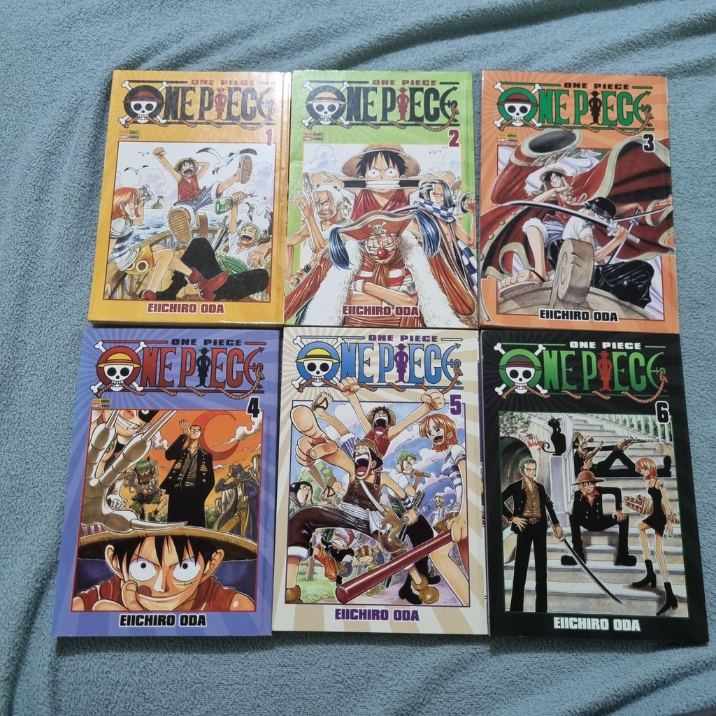Mangá Anime One Piece Volume 1 ao 6 Panini Comics Escorrega o Preço