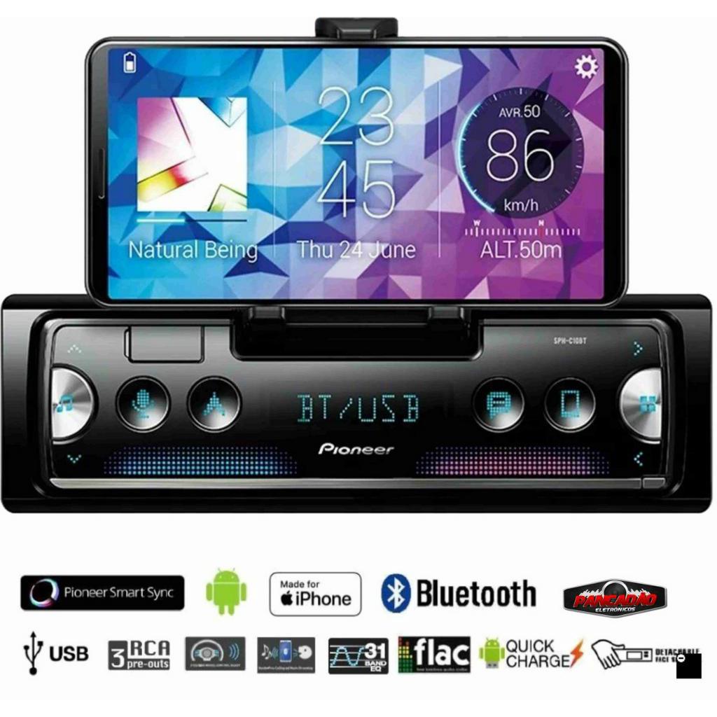 Aparelho de Som Pioneer Bluetooth Pendrive Sphc10bt Smartphone