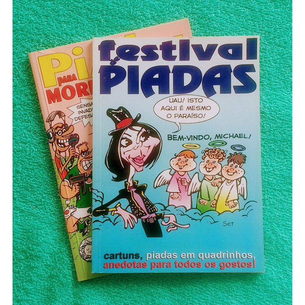 Livros de piadas Pack com dois exemplares Shopee Brasil