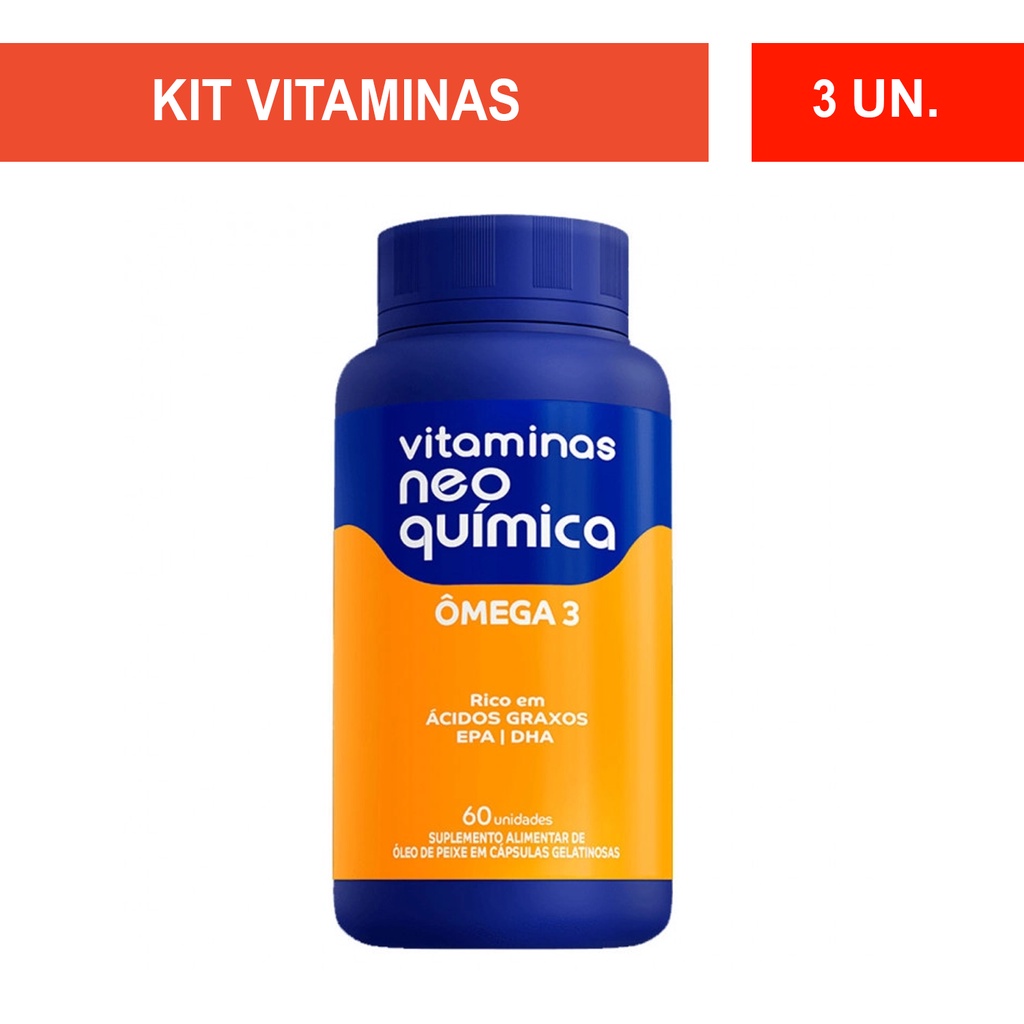 Kit C/3 Vitamina Neo Química Ômega 3 Com 60 Cápsulas Shopee Brasil