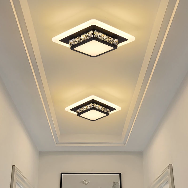 (3 cores em 1 luz)Luminária De Teto Led Cristal Decoração Minimalista