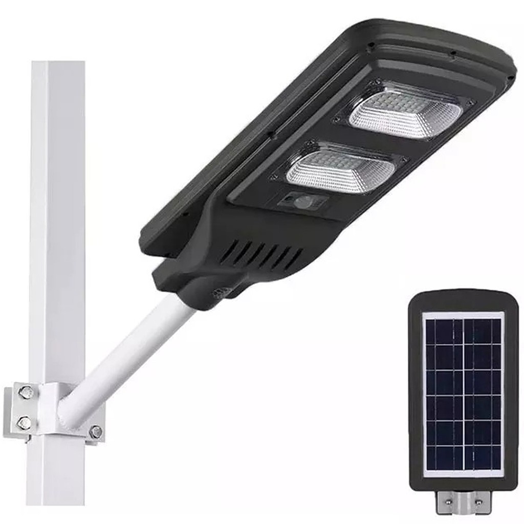 Luminária Led Solar 60w C/ Sensor Movimento Iluminação Pública P/ Poste