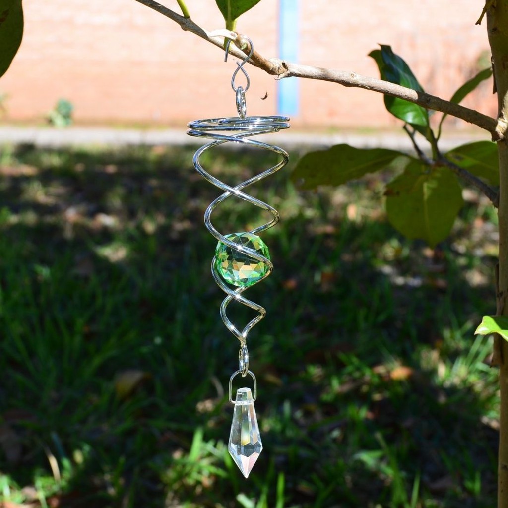 Mobile Captador De Energia Espiral Catalisador Feng Shui Verde PP