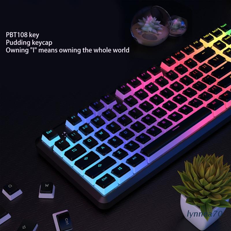 nea 104 Keys Pudding Keycaps OEM Profile Double Shot PBT Backlight